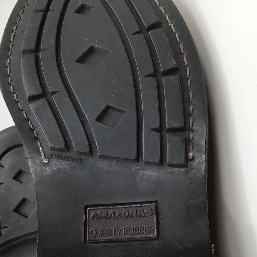 Vintage Men's 11 Toulon Amazonas Burgundy Shoes Monk Strap Leather Punk Gothic - Picture 13 of 13